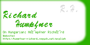 richard humpfner business card